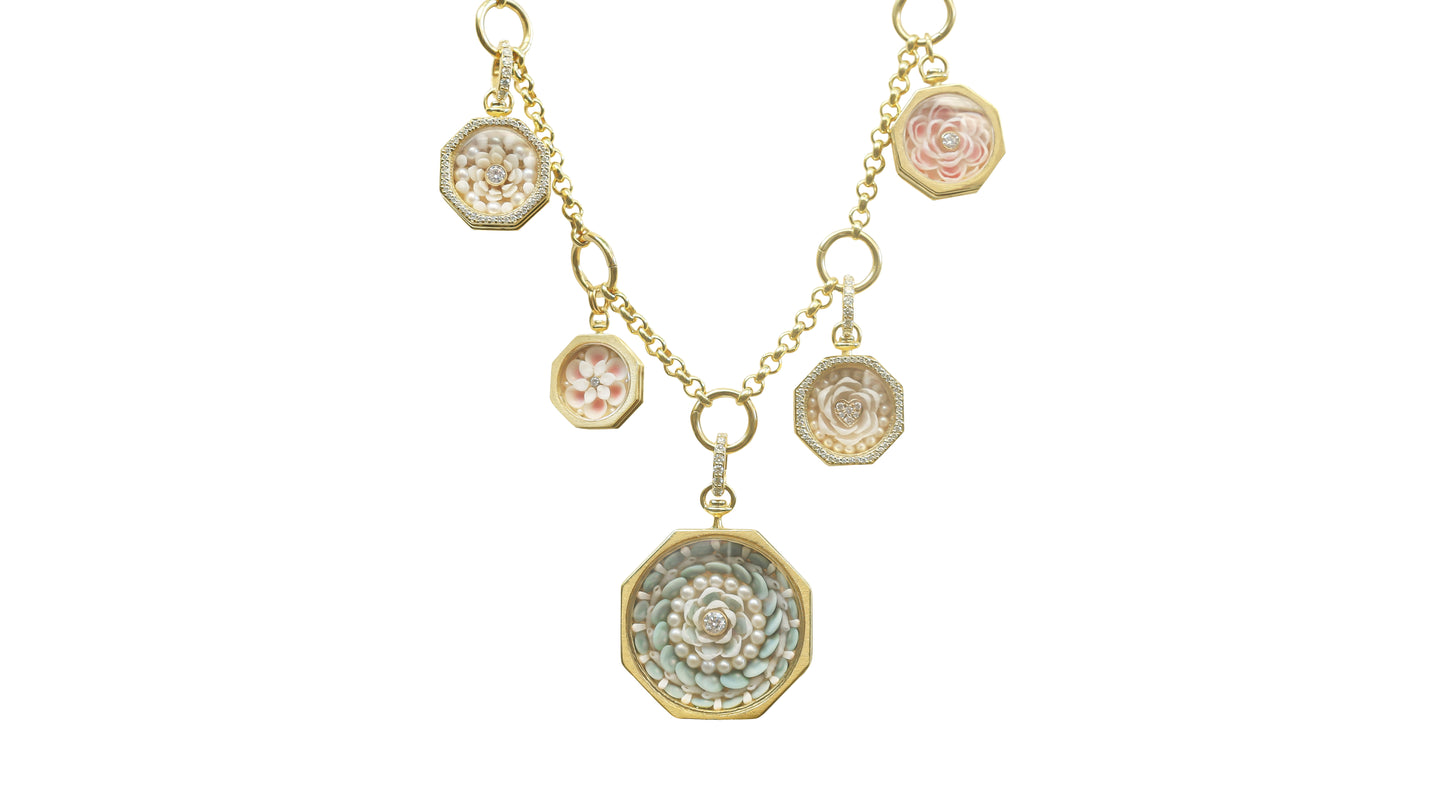 Golden Stories Charm Necklace