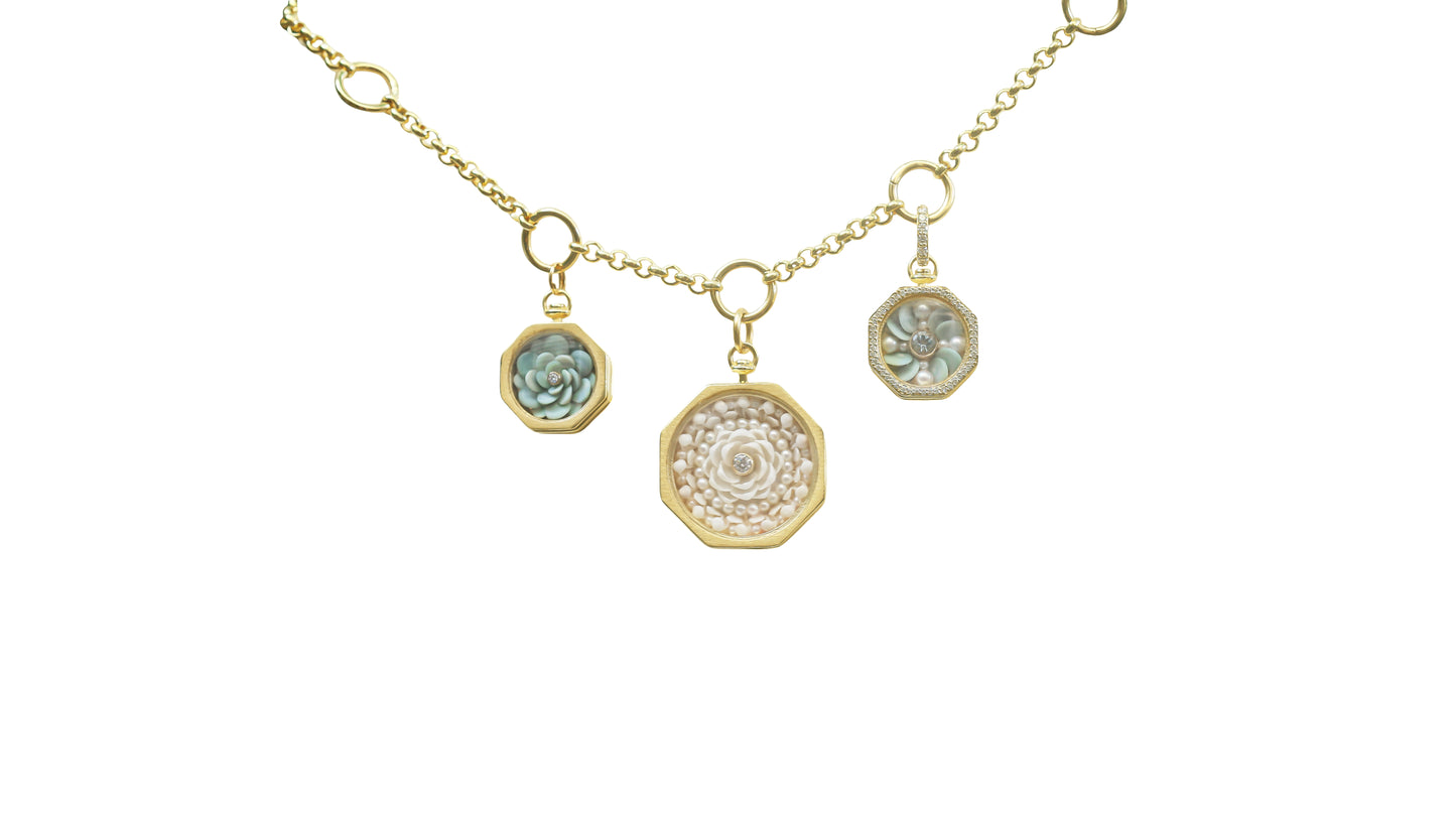 Golden Stories Charm Necklace