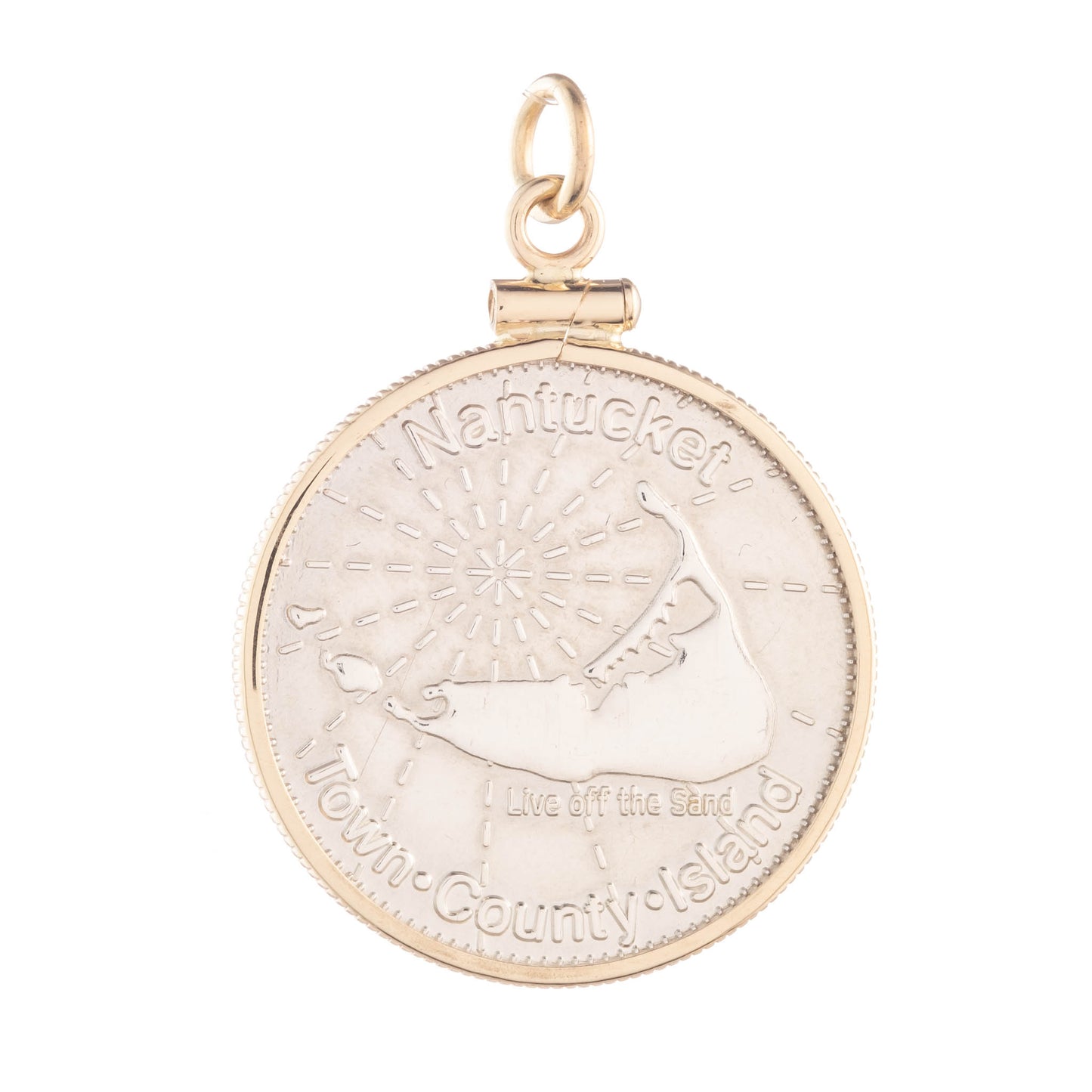 Commemorative Coin Pendant in Sterling & Gold