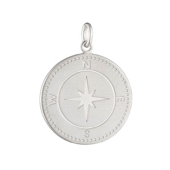 Compass Love Mandala Pendant  in Sterling