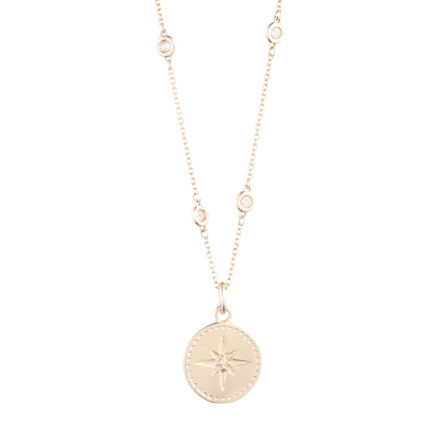 Nantucket Compass Charm in Gold