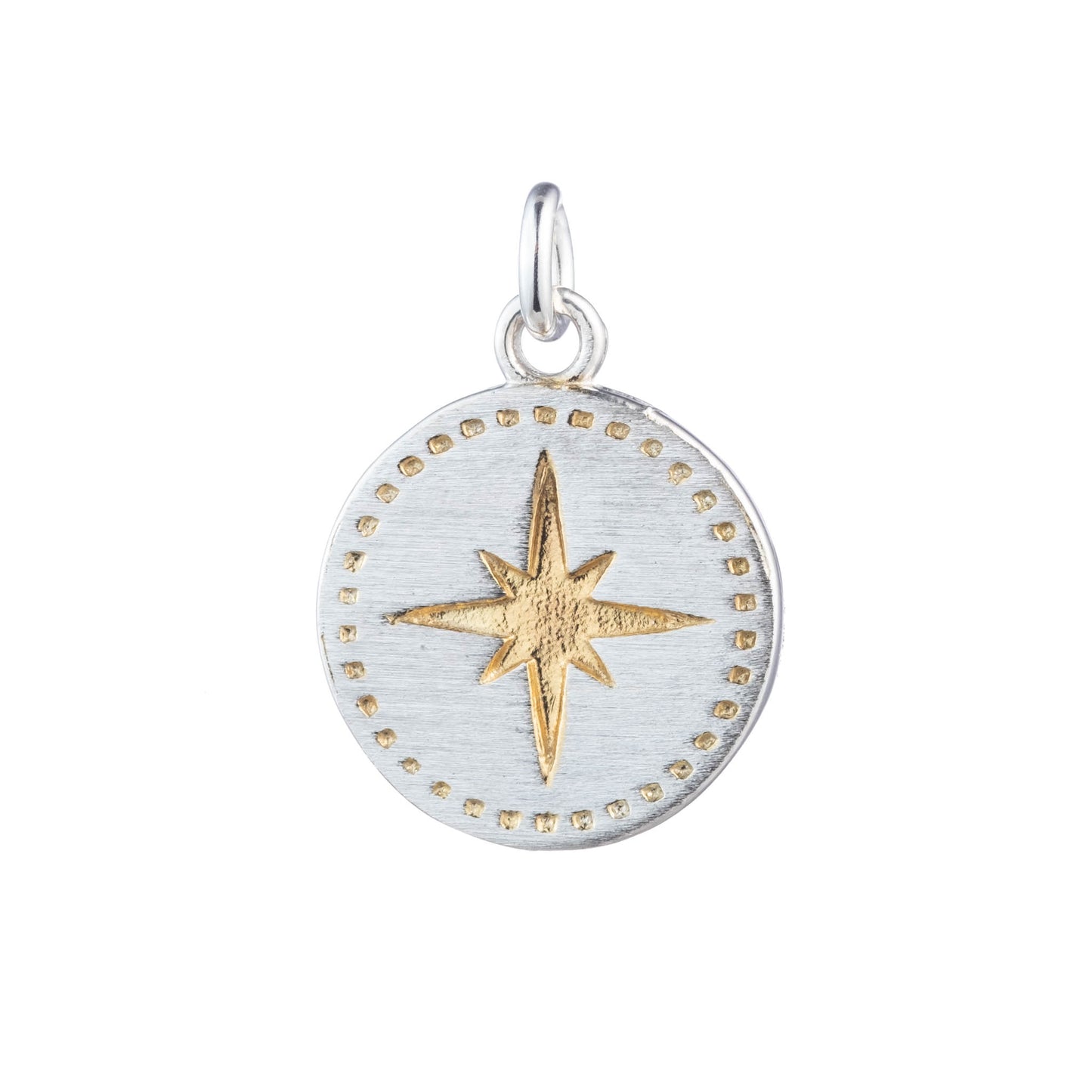 Nantucket Compass Charm in Sterling Silver