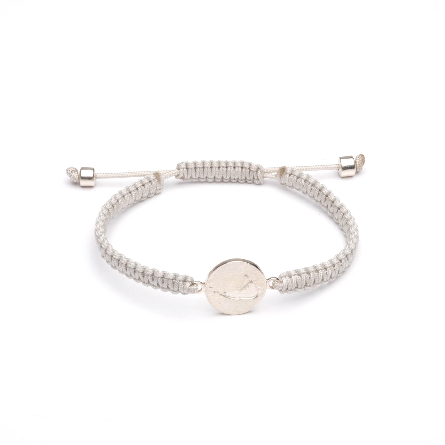 Nantucket Compass Thin Woven Bracelet in Sterling Silver