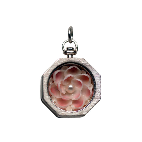 Apple Blossom and Cup Shell Sailor's Valentine in Sterling Silver