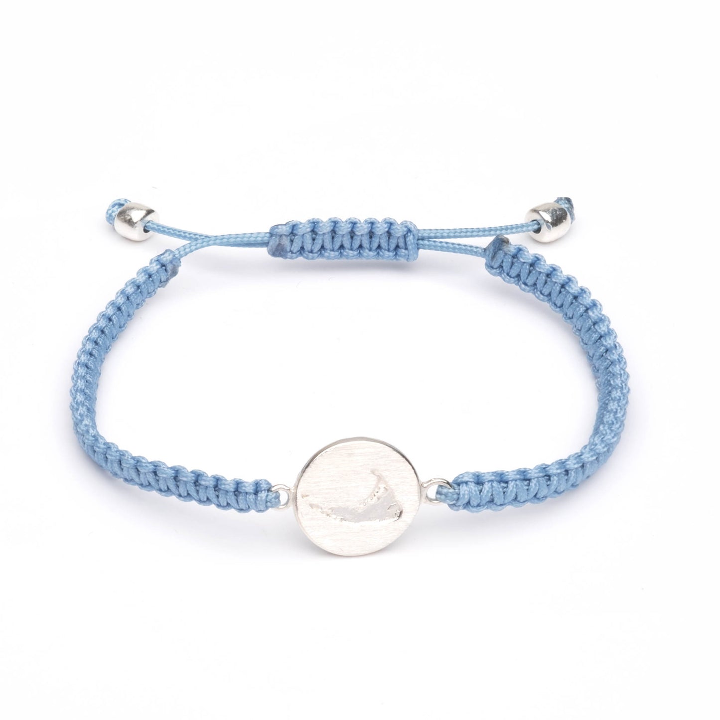 Nantucket Compass Thin Woven Bracelet in Sterling Silver