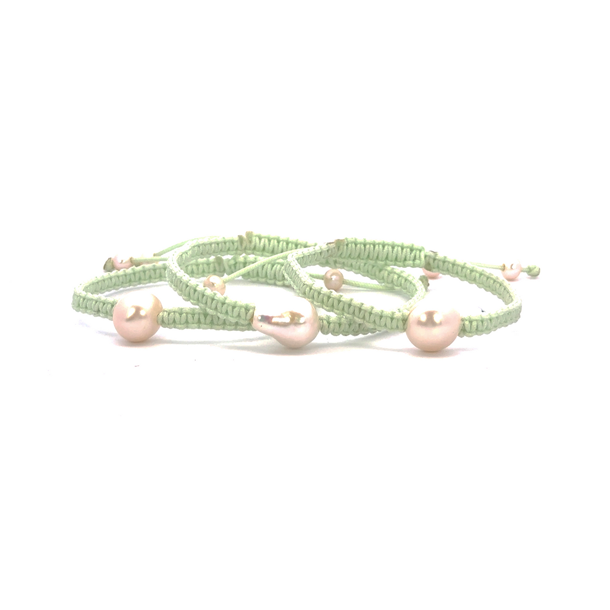Pistachio Saltwater Pearl Woven Bracelet – Melissa Dudley Designs