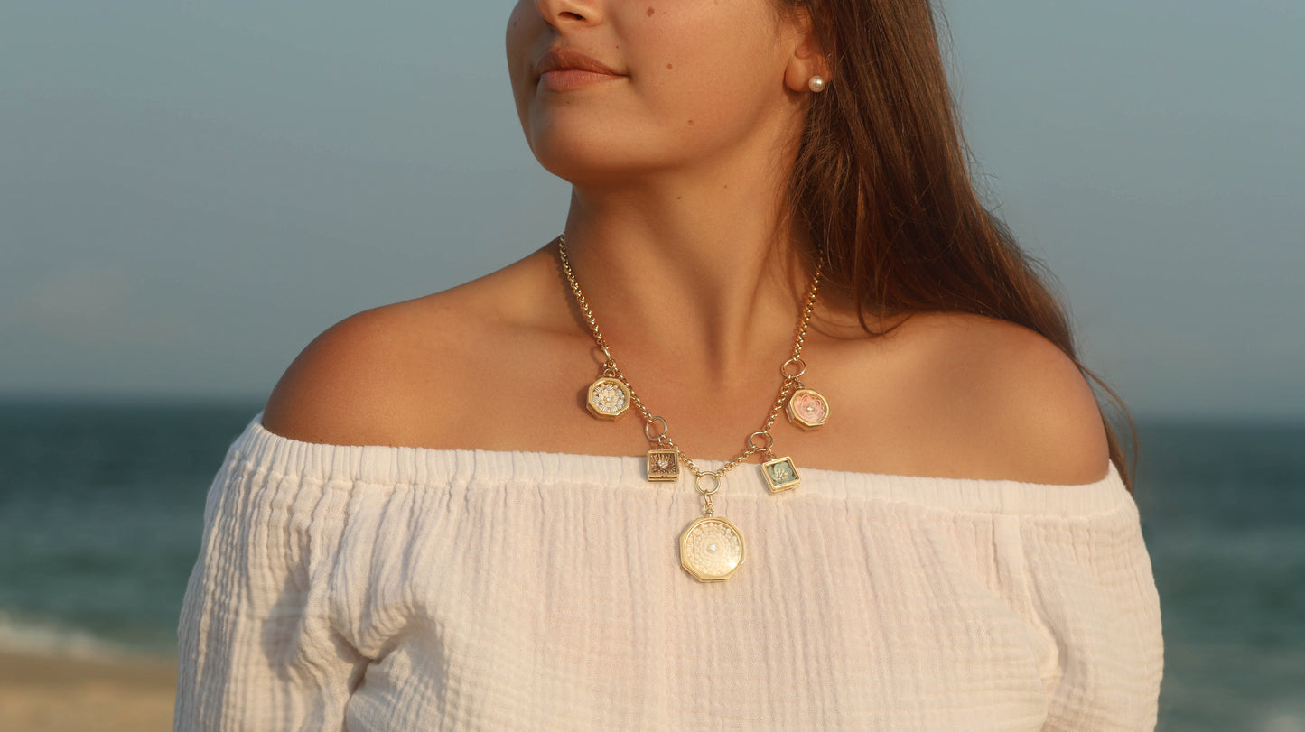 Golden Stories Charm Necklace