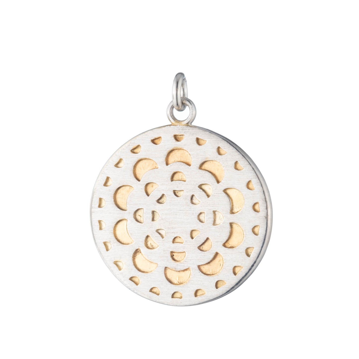 Moon Mandala Charm in Sterling Silver