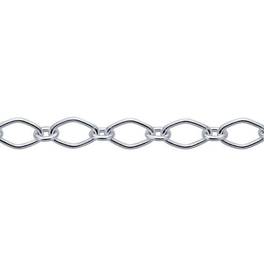 Sterling silver 3mm Marquise link chain