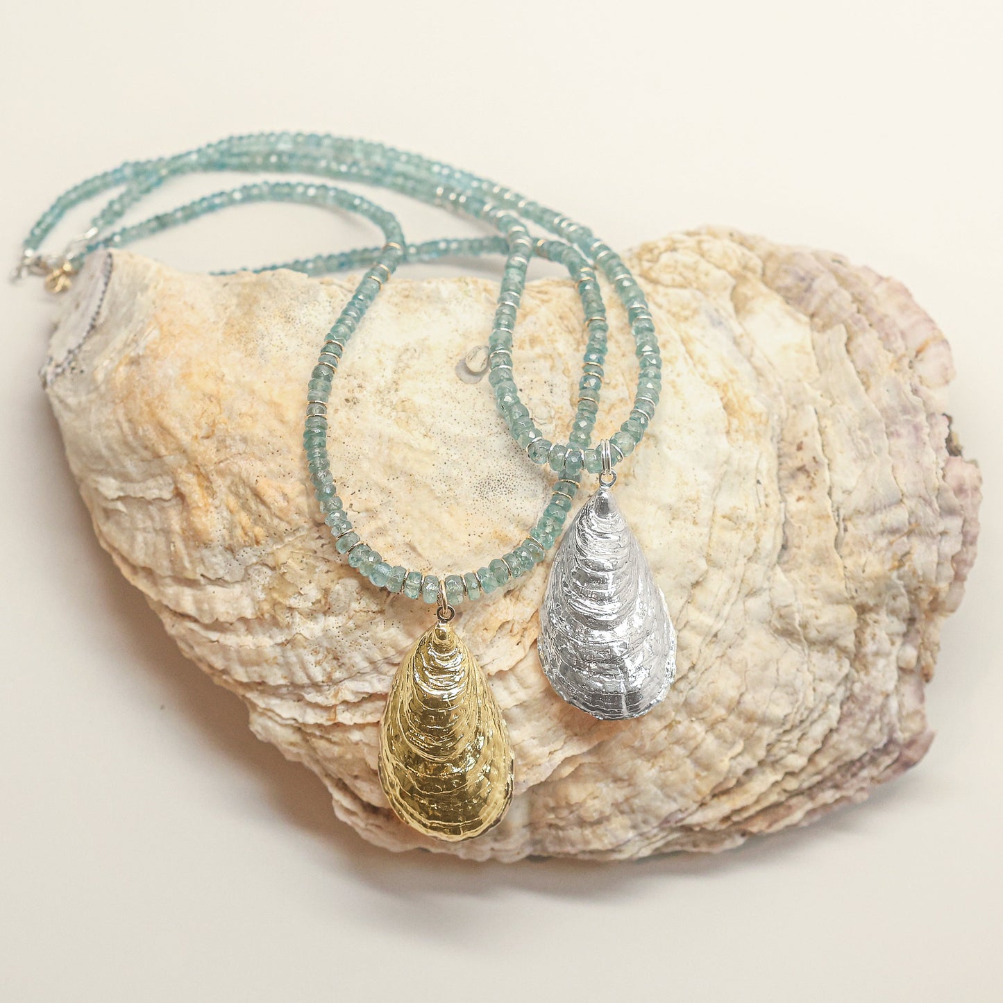 Oyster Shell Charm in Sterling