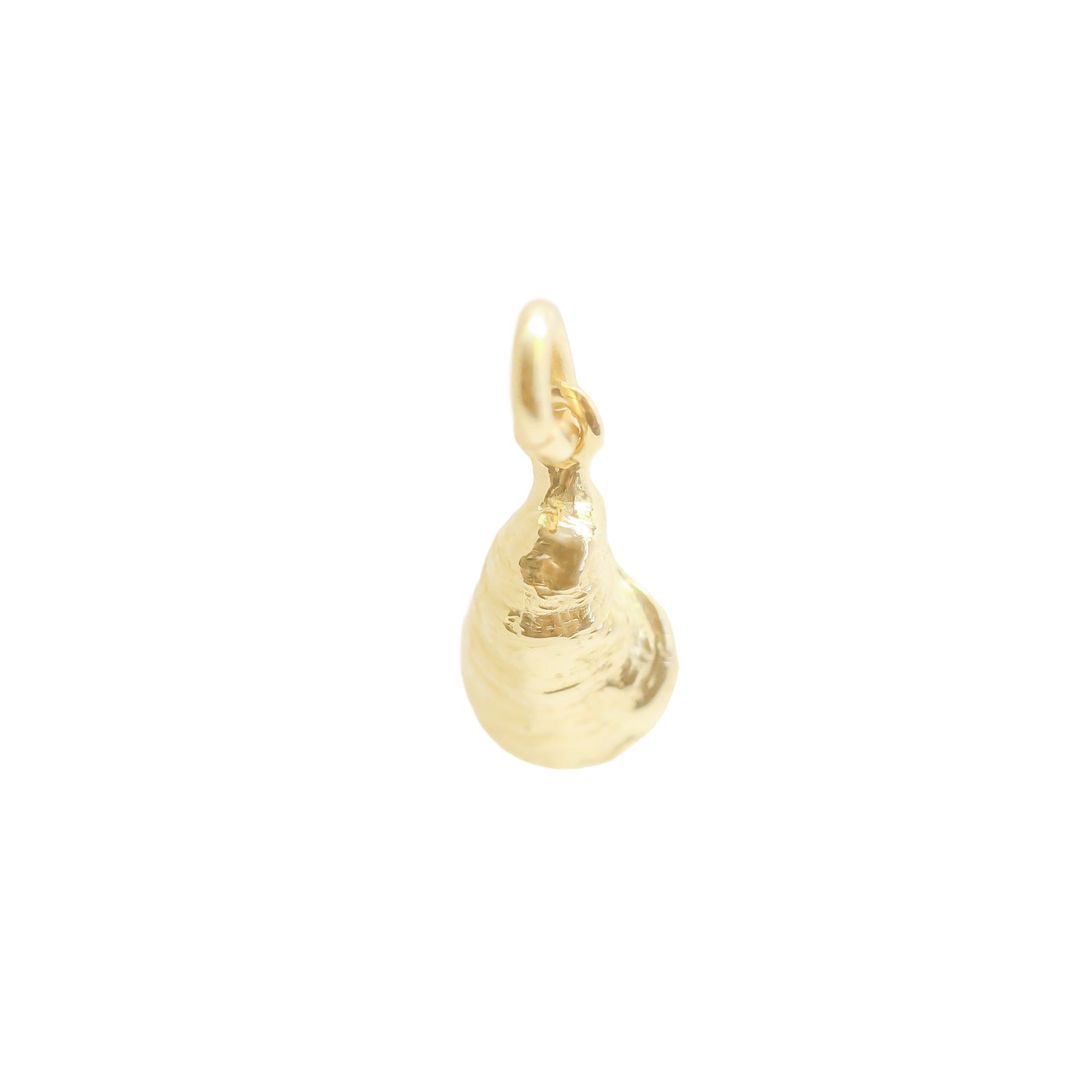 Small Oyster Shell Charm in Gold