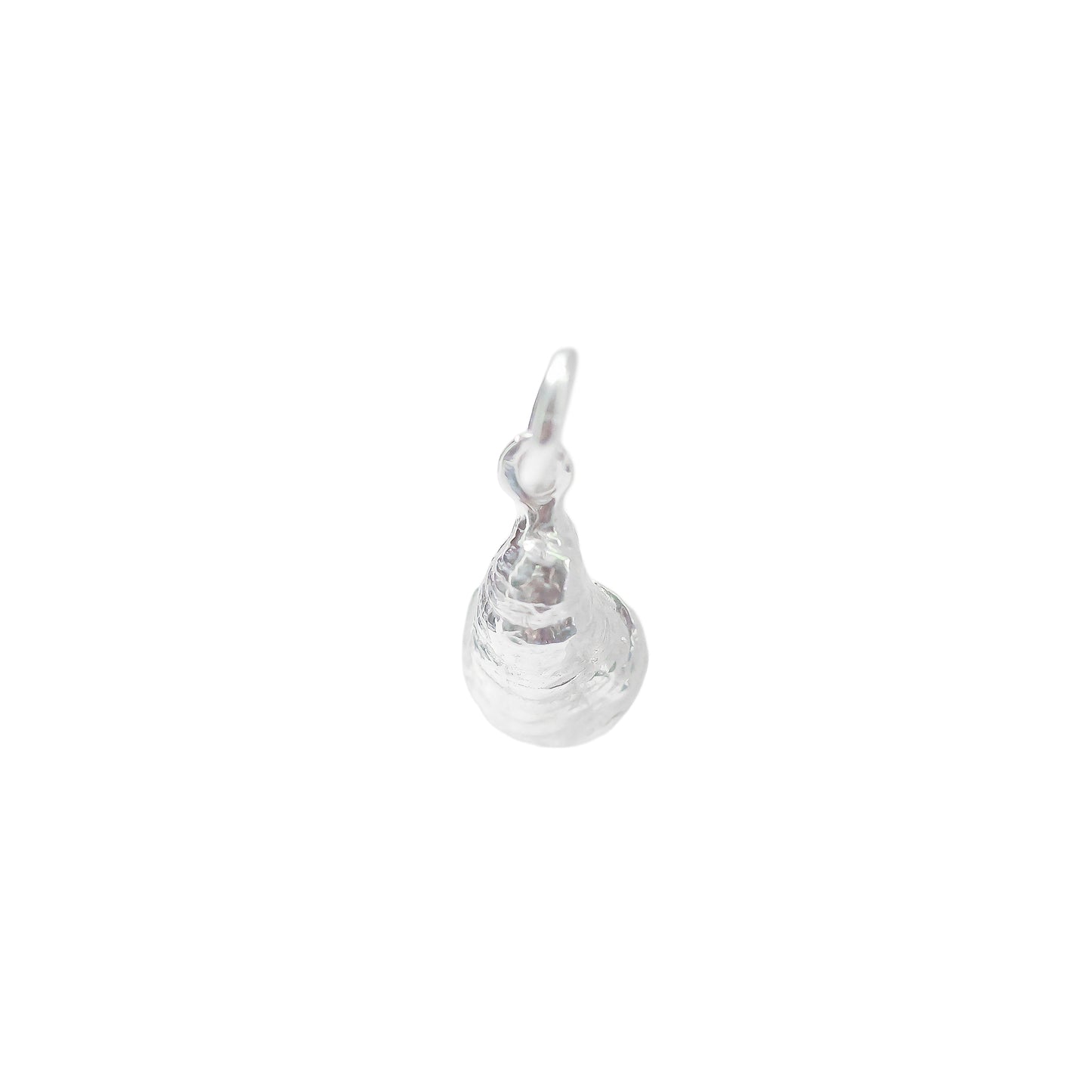 Small Oyster Shell Charm in Sterling