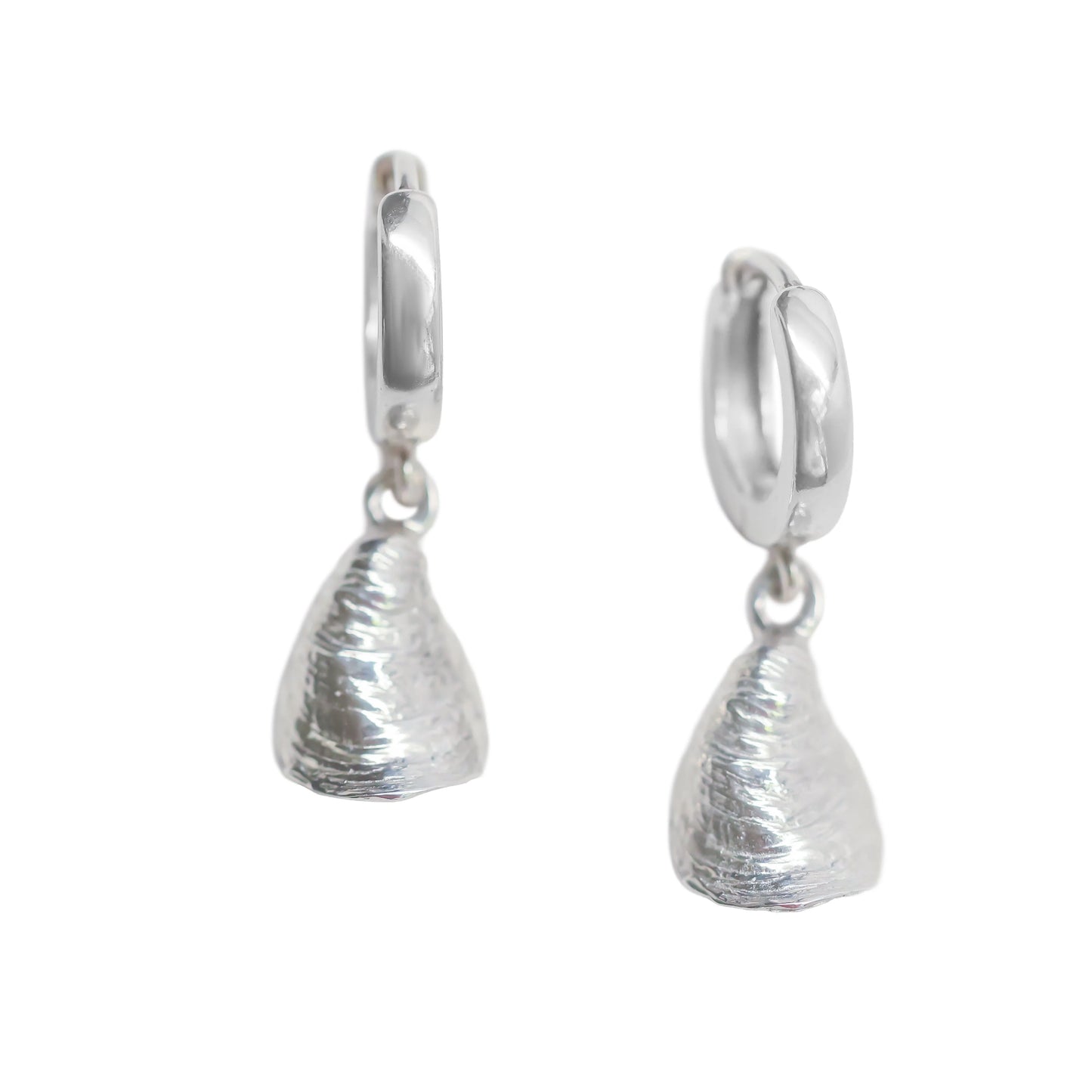 Oyster Shell Earrings in Sterling
