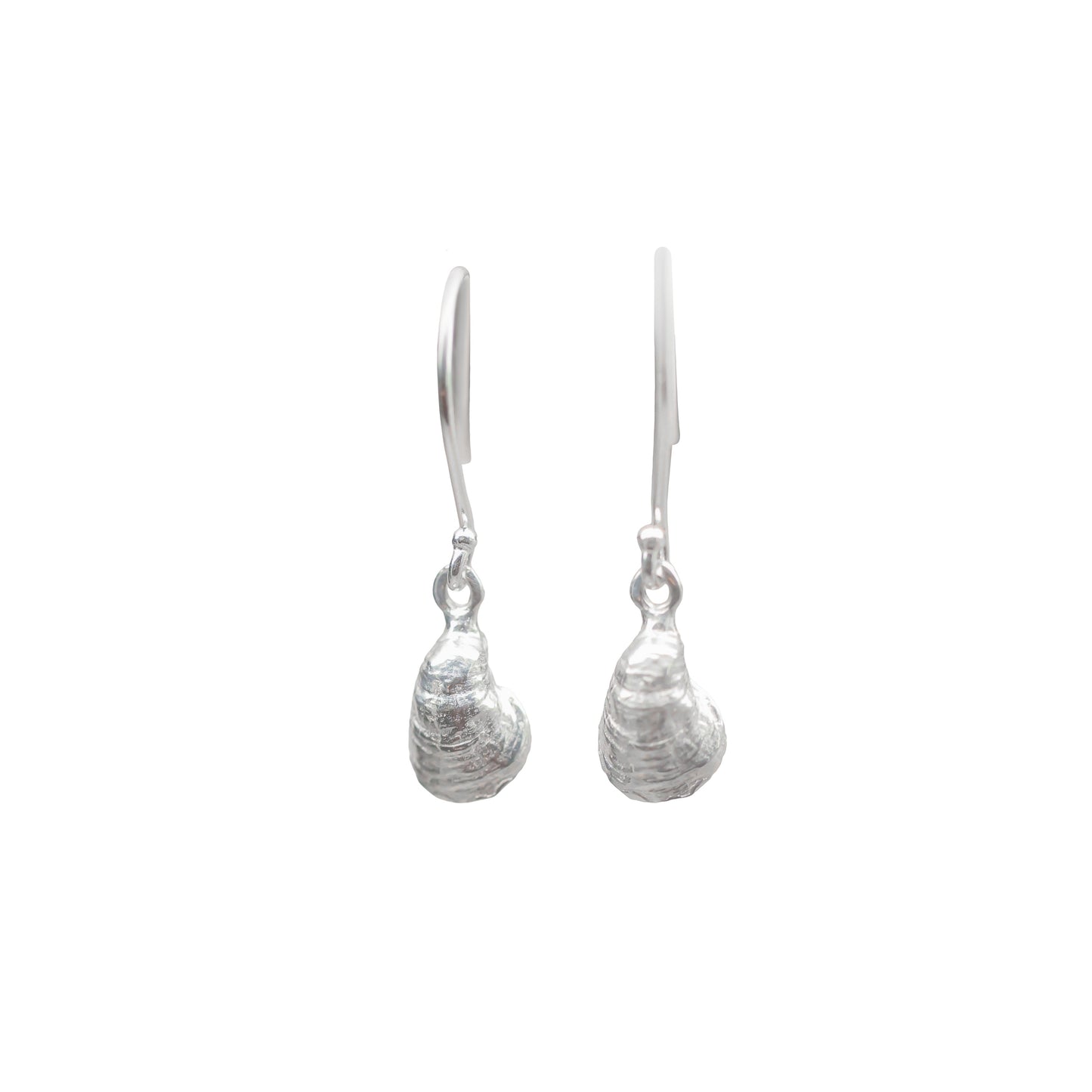 Small Oyster Shell Earrings in Sterling