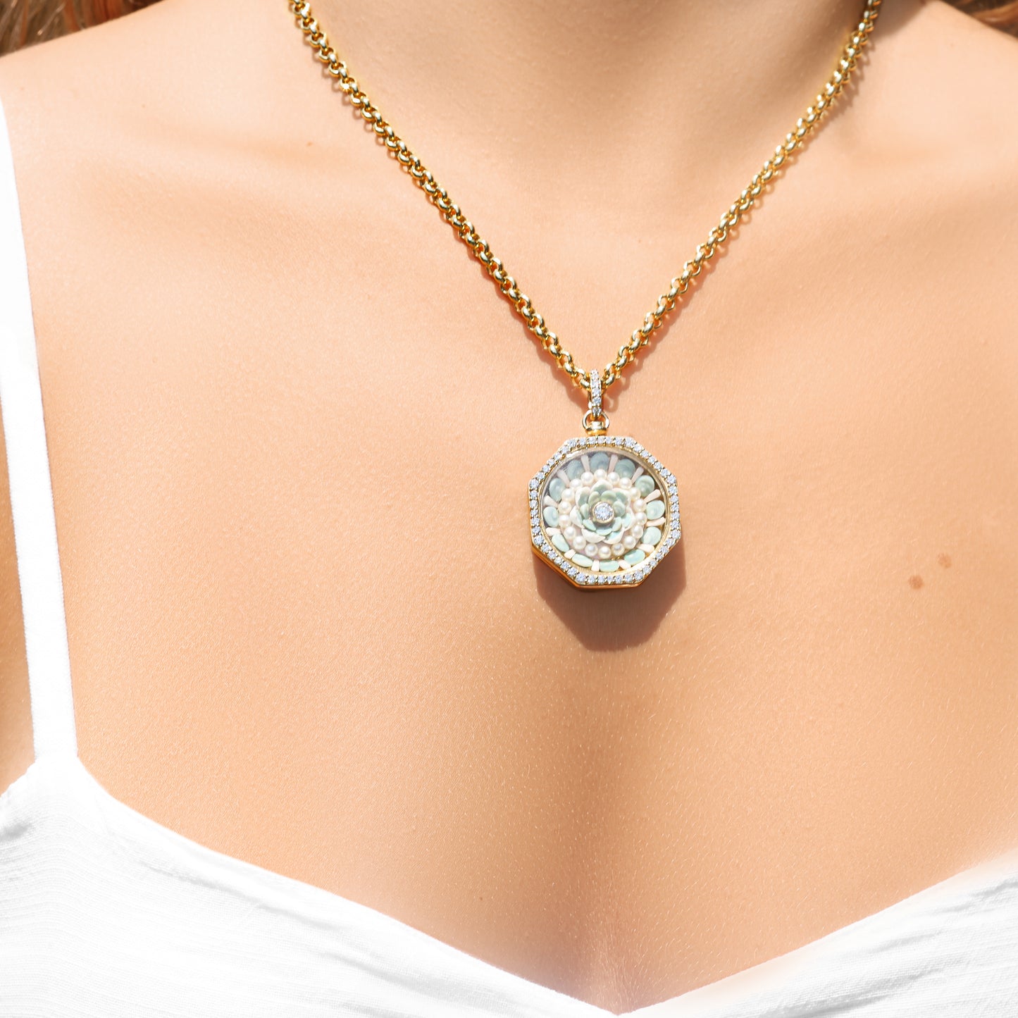 Sea Treasure Diamond Framed Sailor's Valentine