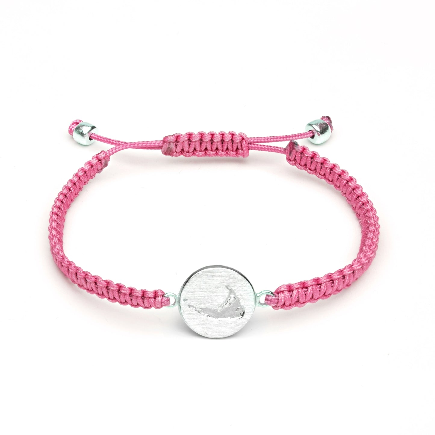 Nantucket Compass Thin Woven Bracelet in Sterling Silver