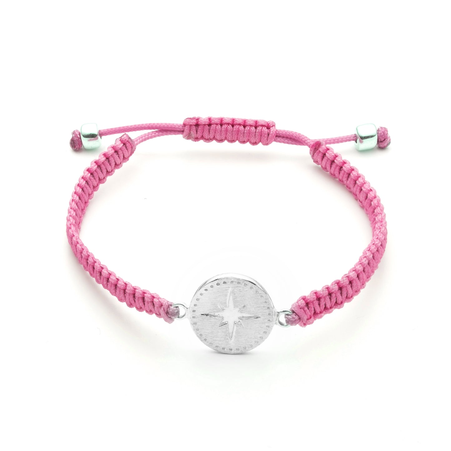 Nantucket Compass Thin Woven Bracelet in Sterling Silver