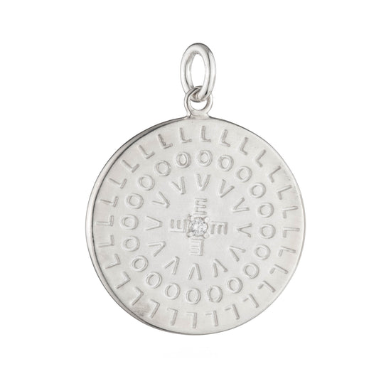 Load image into Gallery viewer, Compass Love Mandala Pendant  in Sterling
