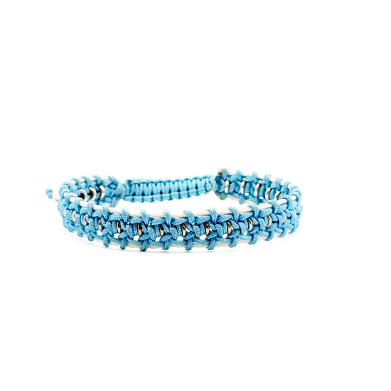 Hydrangea Woven & Metal Bracelets in Sterling Silver