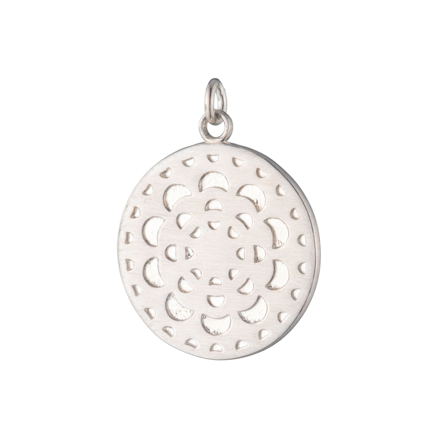 Moon Mandala Charm in Sterling Silver