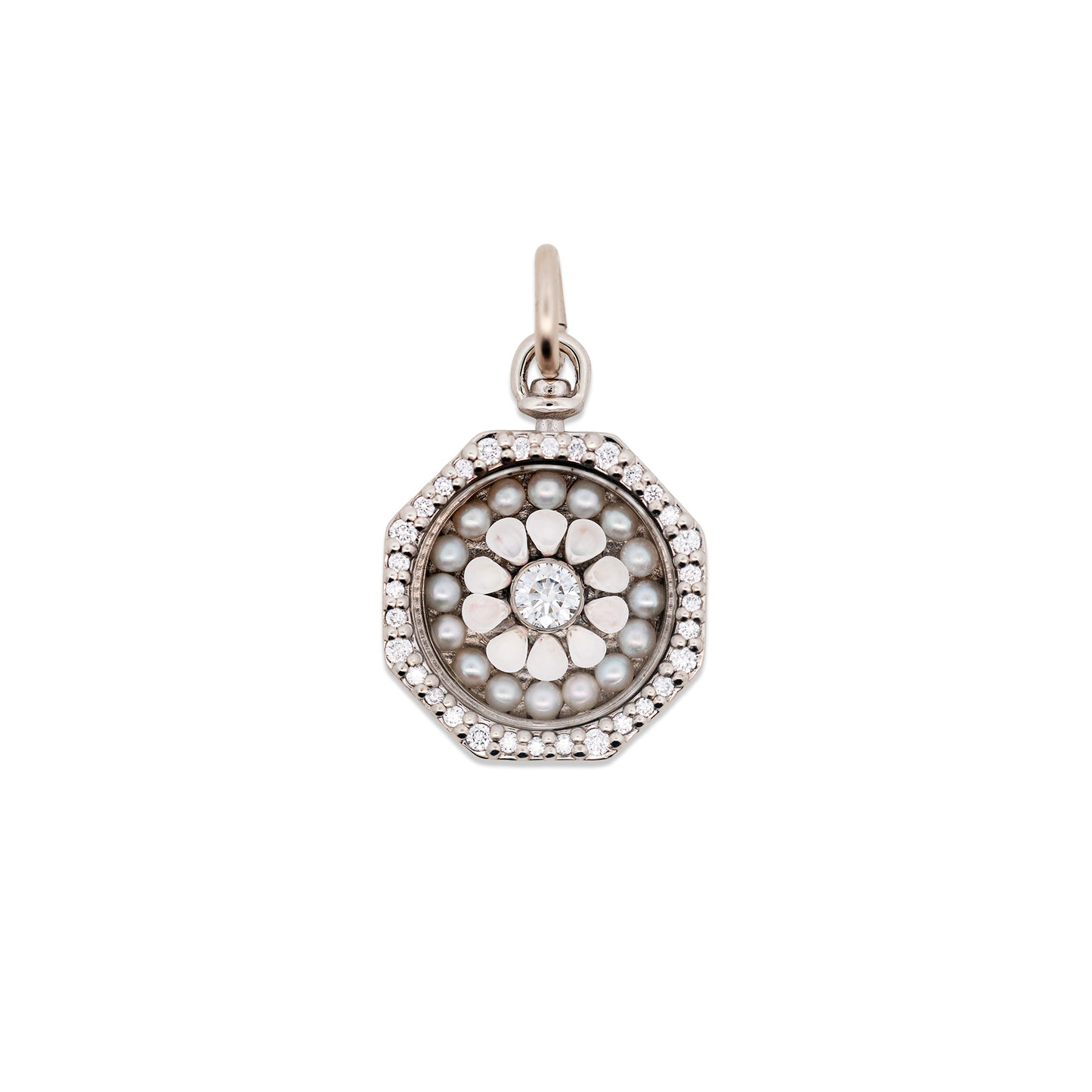 Moonlight Diamond Framed Sailor's Valentine in Gold