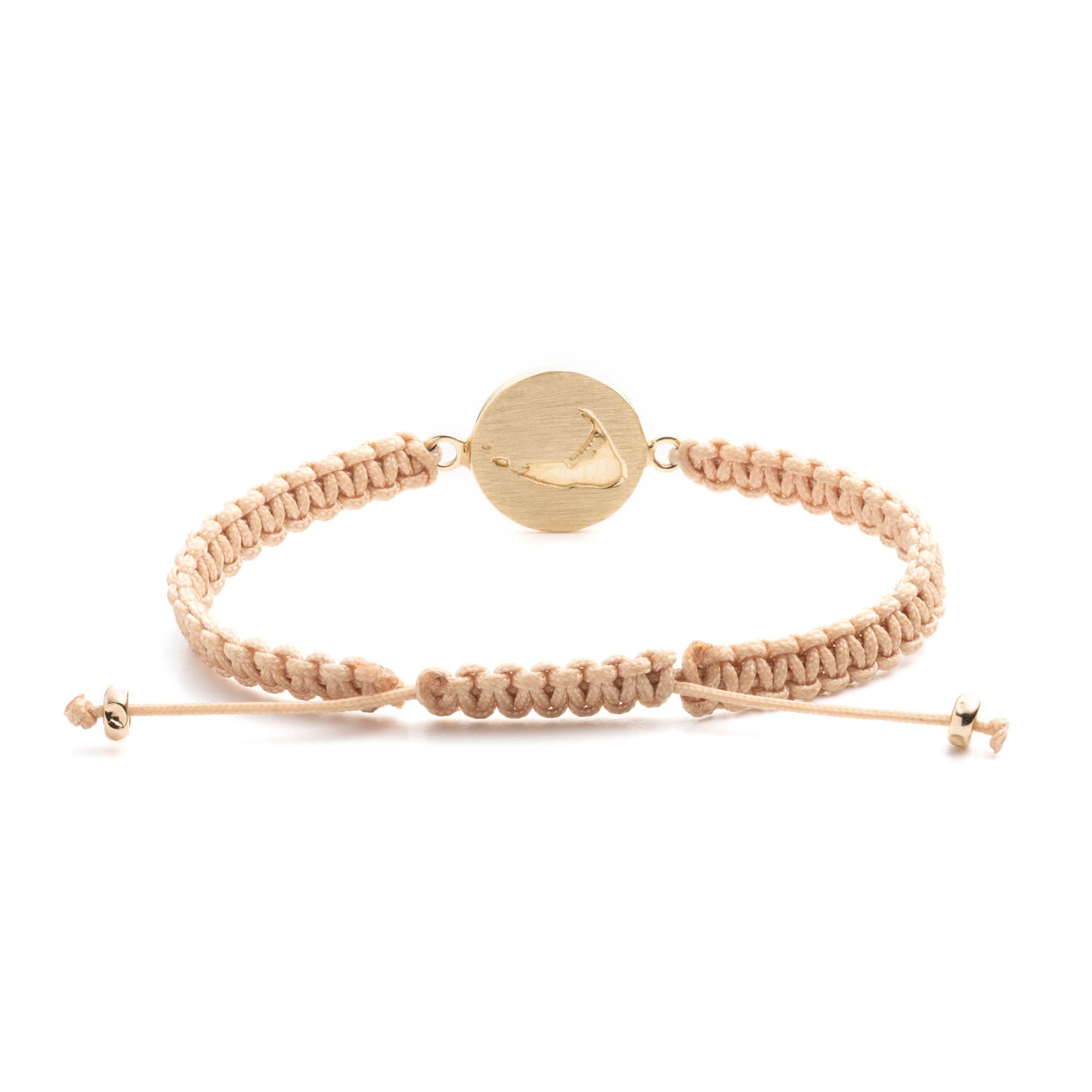 Load image into Gallery viewer, Nantucket Compass Thin Weave Bracelet in Gold
