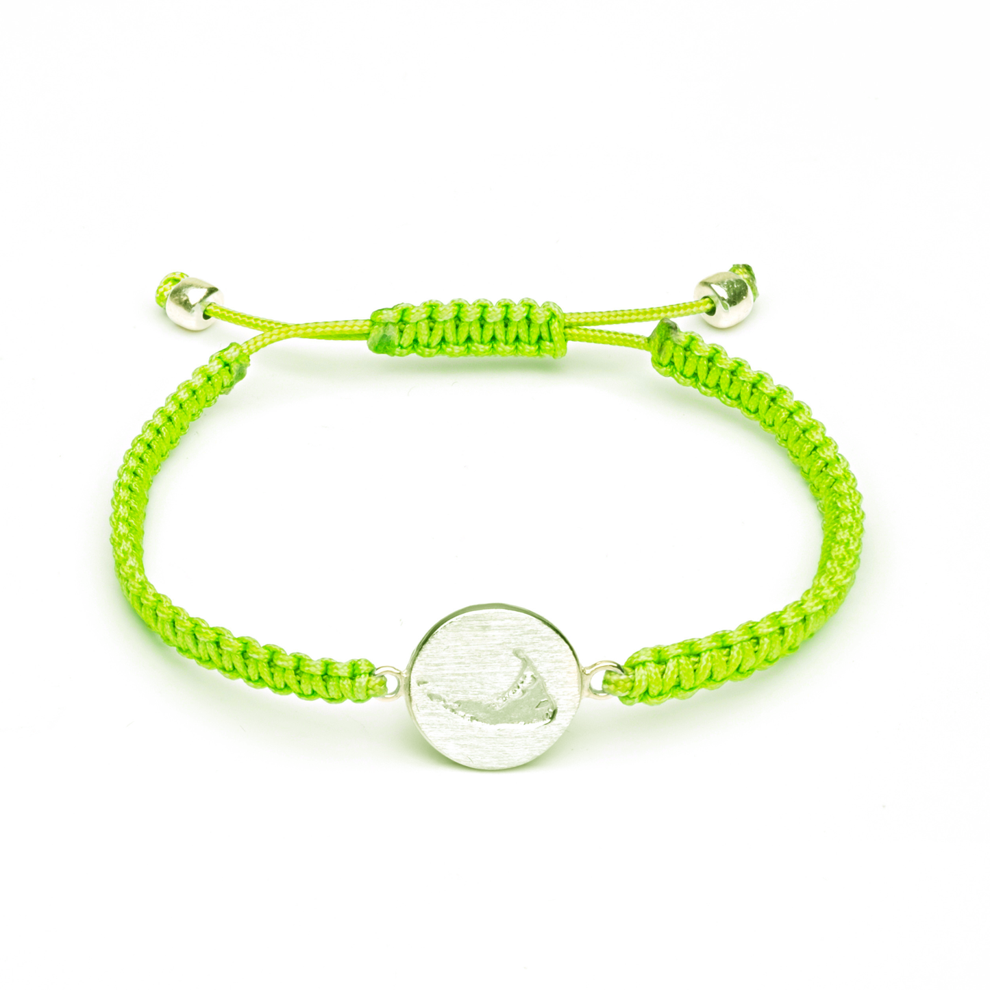 Nantucket Compass Thin Woven Bracelet in Sterling Silver