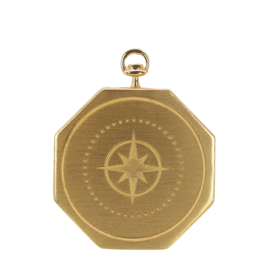 Flower burst Sailor's Valentine Pendant in Gold