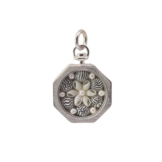 Zebra Shell Sailor's Valentine in Sterling Silver