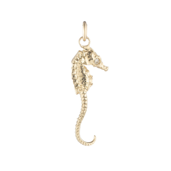 Load image into Gallery viewer, Seahorse Pendant in Gold
