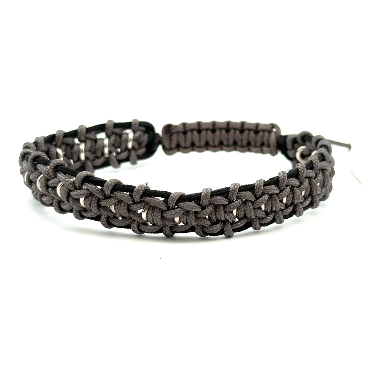 Slate Woven & Metal Bracelets in Sterling Silver