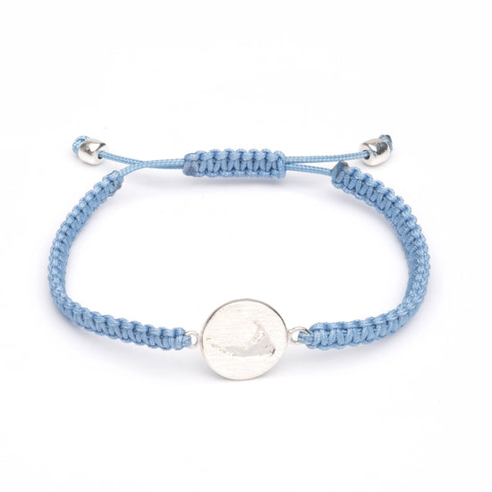 Load image into Gallery viewer, Nantucket Compass Thin Woven Bracelet in Sterling
