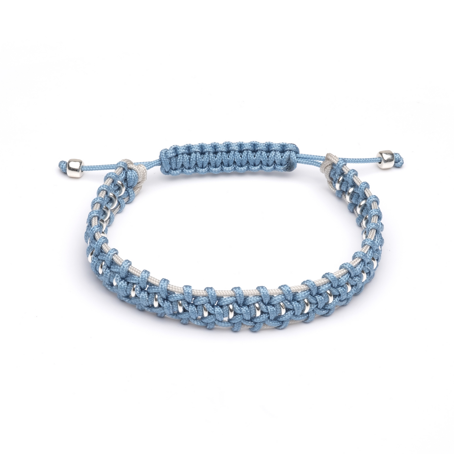 Hydrangea Woven & Metal Bracelet in Sterling Silver