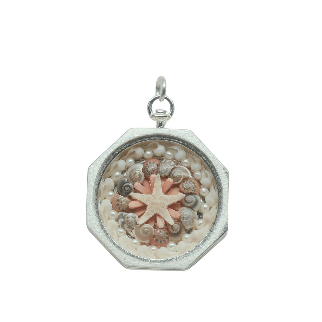 Load image into Gallery viewer, Starfish Sailor’s Valentine in Sterling

