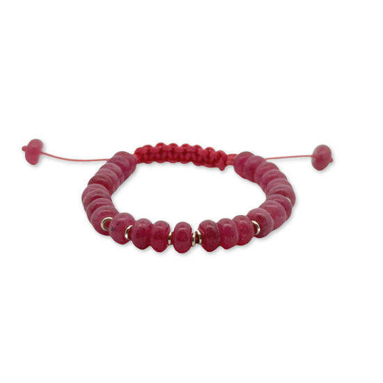 Ruby Beaded Bracelet
