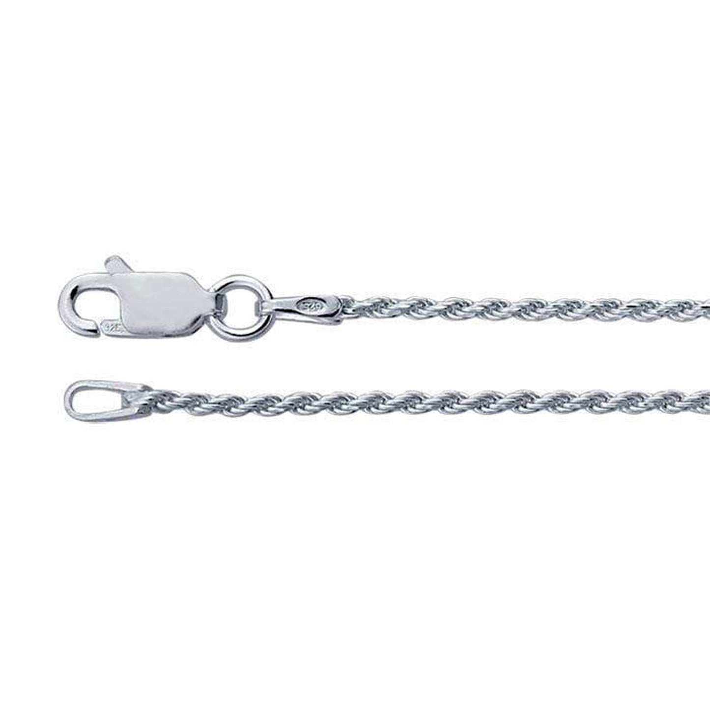 Versatile Diamond Cut Rope Chain in Sterling