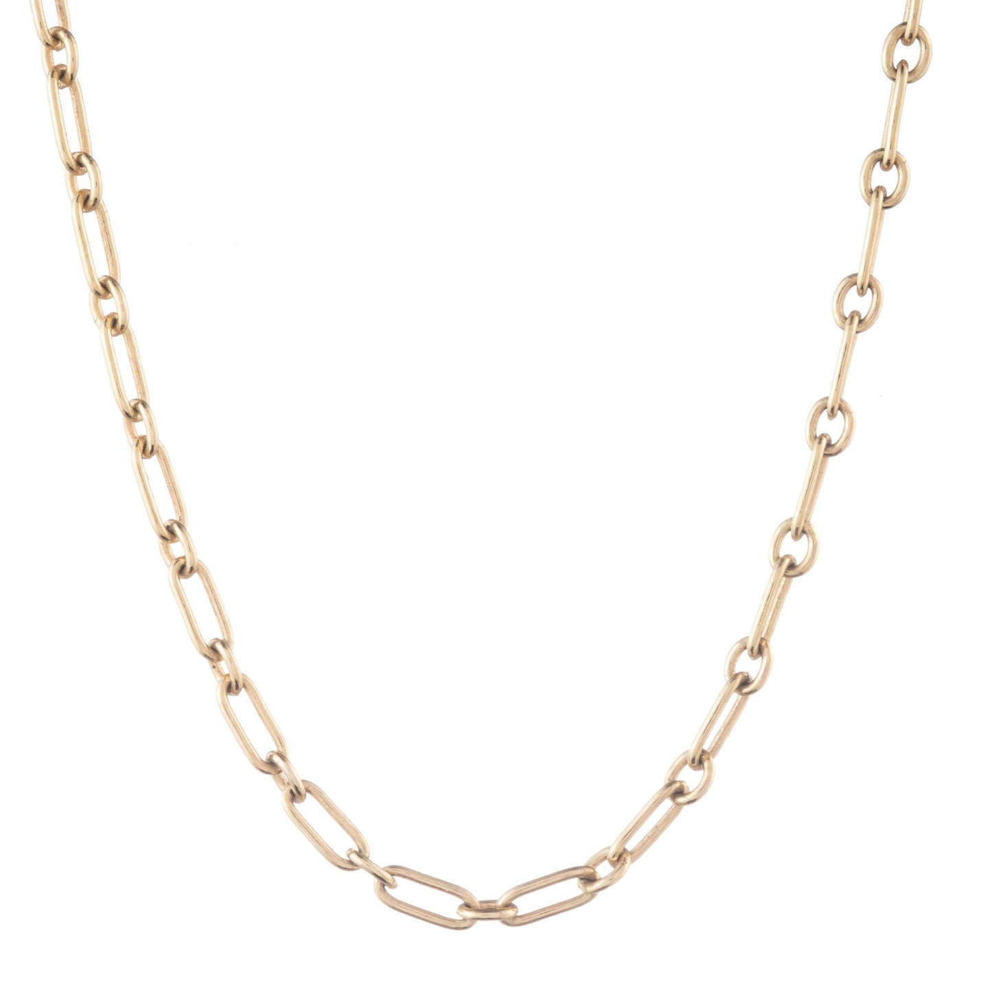 Versatile Flat Link Gold Chain