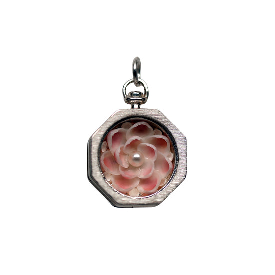 Apple Blossom and Cup Shell Sailor's Valentine in Sterling Silver