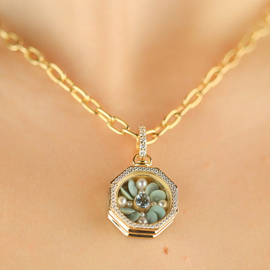 Sun and Sea Diamond Framed Sailor's Valentine