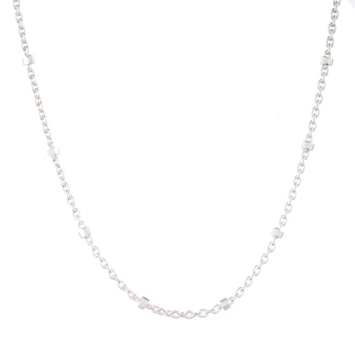 Versatile Cable Chain with diamond cut bead detail in Sterling