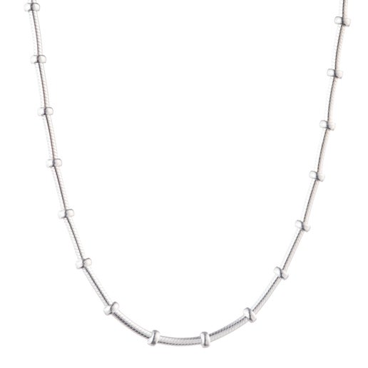 Versatile Seamed Snake Chain Necklace in Sterling
