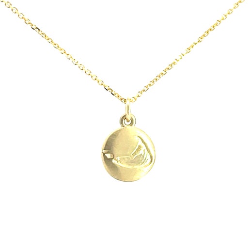 Mini Nantucket Compass Charm in Gold