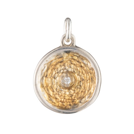 Nantucket Basket Lid Charm in Sterling