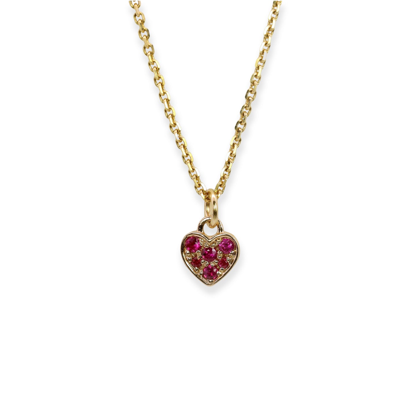 Tiny Heart Drop in 14k Gold
