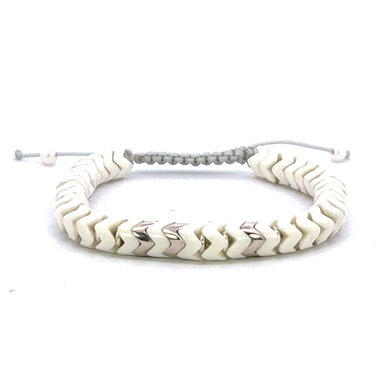 White Snake Seamed Bracelet